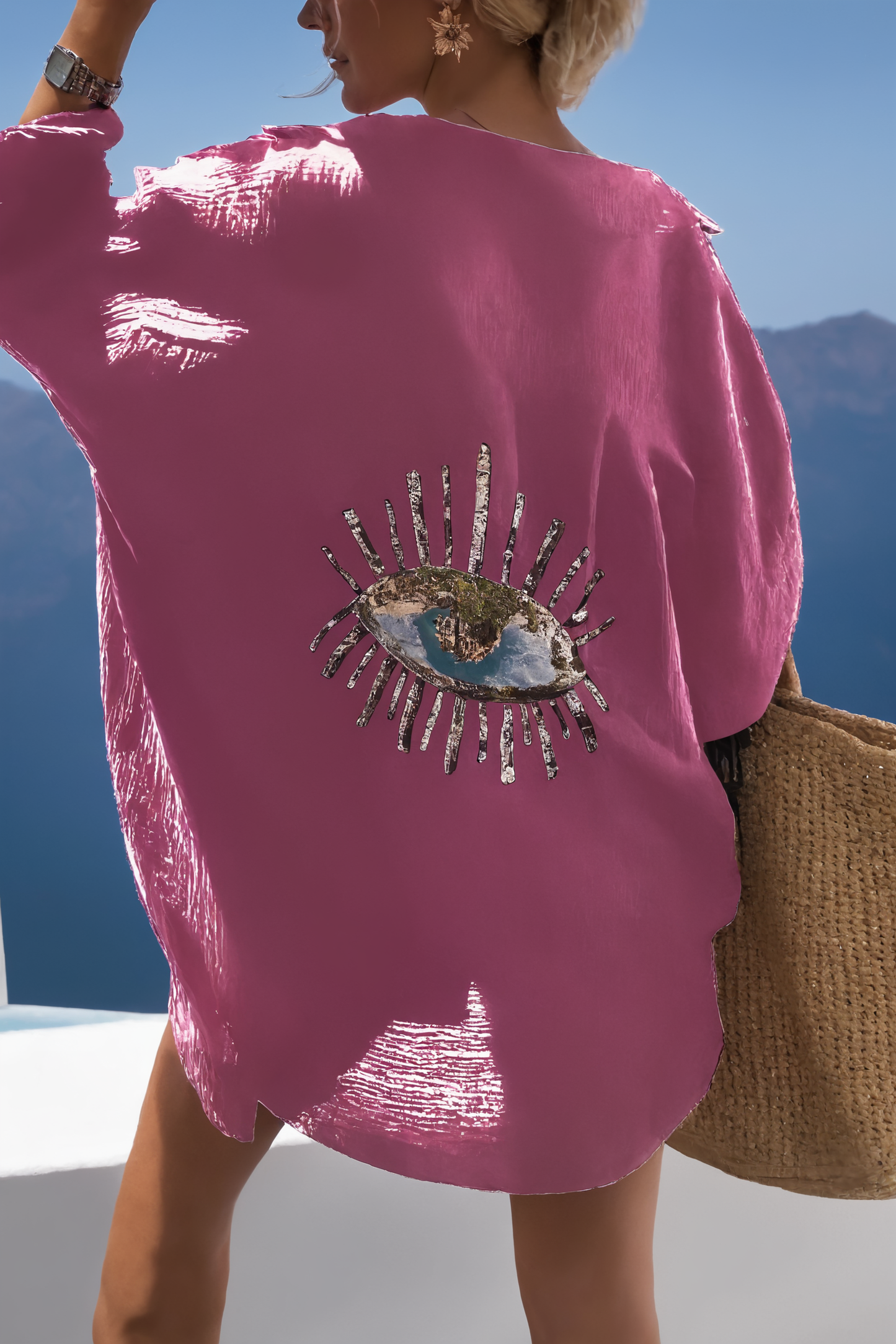 Evil Eye Beaded Summer Shirt