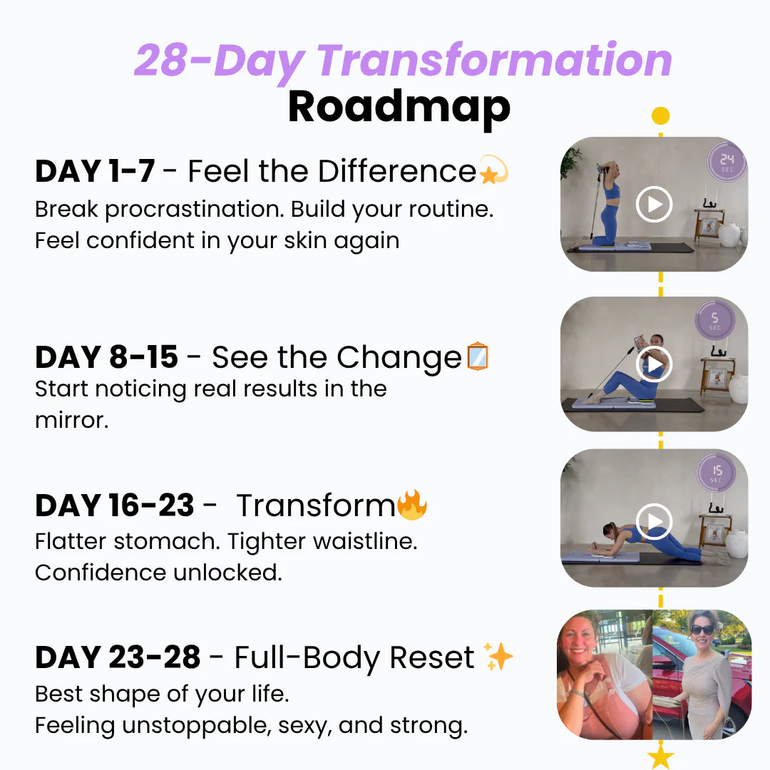 Portable Pilates Reformer + 90 Day Bootcamp