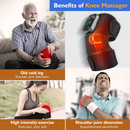 Electric Heating Shoulder Massage Pad Hot Compress Knee Massager Elbow Support Brace Vibration Massage Relive Arthritis Pain