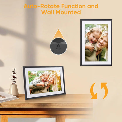 Frameo Digital Picture Frame 10.1 Inch 32GB Smart Wifi Digital Photo Frame with 1280X800 IPS HD Touch Screen Wall Mountable